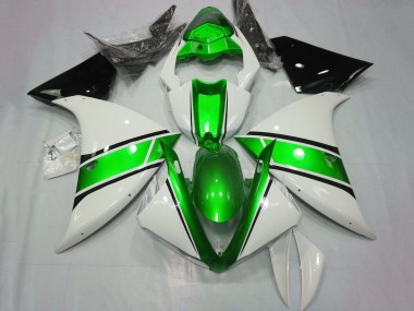 2009-2011 Yamaha YZF 1000 R1 Motorcycle Fairings - White Metallic Green Black UK Manufacturers