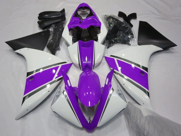 2009-2011 Yamaha YZF 1000 R1 Motorcycle Fairings - White Purple Black UK Manufacturers