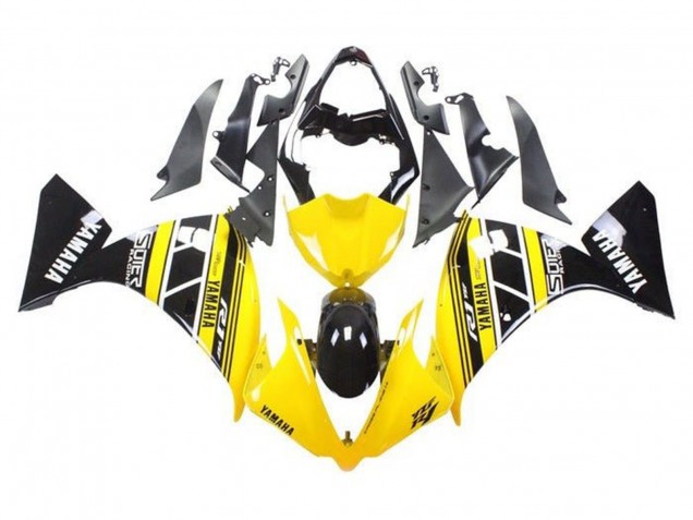 2009-2011 Yamaha YZF 1000 R1 Motorcycle Fairings - Yellow White Black Stripe UK Manufacturers