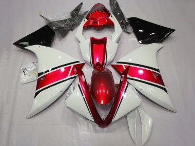 2012-2014 Yamaha YZF 1000 R1 Motorcycle Fairings - White Red Glossy Black UK Manufacturers