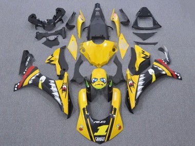 2015-2019 Yamaha YZF 1000 R1 Motorcycle Fairings - Yellow Red Shark UK Manufacturers