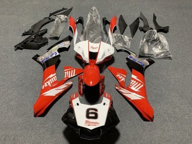 2015-2019 Yamaha YZF 1000 R1 Motorcycle Fairings - White Red Black Milwaukee UK Manufacturers