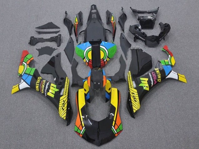 2015-2019 Yamaha YZF 1000 R1 Motorcycle Fairings - Black Green White Yellow Red Black Color Wheel HP UK Manufacturers