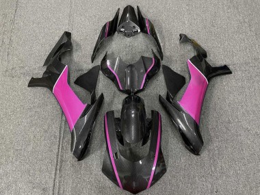 2015-2019 Yamaha YZF 1000 R1 Motorcycle Fairings - Faux Carbon Fiber Pink UK Manufacturers