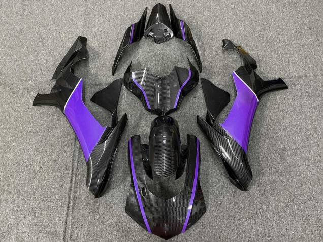 2015-2019 Yamaha YZF 1000 R1 Motorcycle Fairing - Faux Carbon Fiber Purple UK Manufacturers