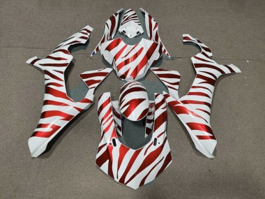 2015-2019 Yamaha YZF 1000 R1 Motorcycle Fairings - White Red Zebra UK Manufacturers