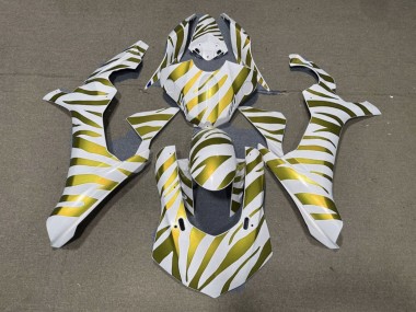 2015-2019 Yamaha YZF 1000 R1 Motorcycle Fairings - White Gold Zebra UK Manufacturers