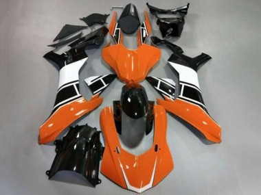 2015-2019 Yamaha YZF 1000 R1 Motorcycle Fairings - White Orange Glossy Black UK Manufacturers