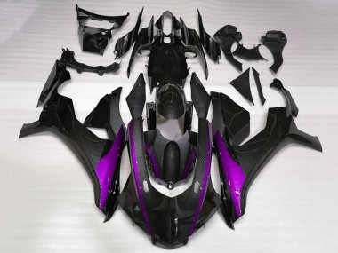 2015-2019 Yamaha YZF 1000 R1 Motorcycle Fairings - Faux Carbon Fiber Purple UK Manufacturers