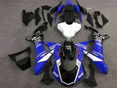 2015-2019 Yamaha YZF 1000 R1 Motorcycle Fairings - Blue White Glossy Black UK Manufacturers