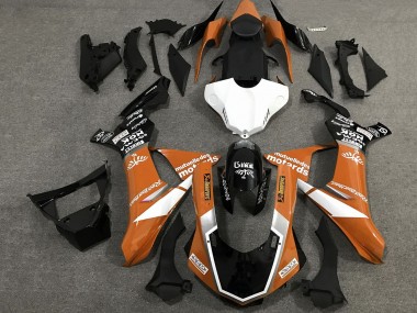 2015-2019 Yamaha YZF 1000 R1 Motorcycle Fairings - Orange White Glossy Black UK Manufacturers