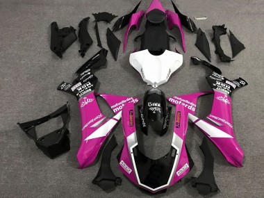 2015-2019 Yamaha YZF 1000 R1 Motorcycle Fairings - Pink White Glossy Black UK Manufacturers
