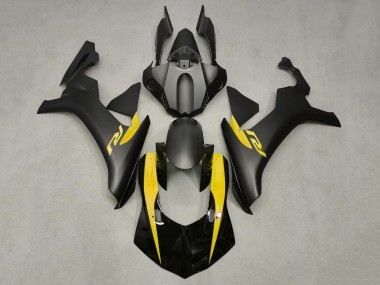 2015-2019 Yamaha YZF 1000 R1 Motorcycle Fairings - Matte Black Glossy Black Yellow UK Manufacturers