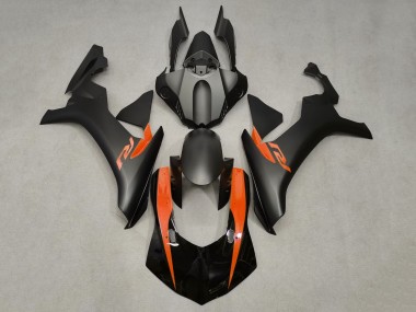 2015-2019 Yamaha YZF 1000 R1 Motorcycle Fairings - Matte Black Glossy Black Orange UK Manufacturers