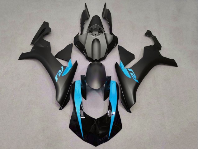 2015-2019 Yamaha YZF 1000 R1 Motorcycle Fairings - Matte Black Glossy Black Light Blue UK Manufacturers