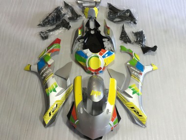 2015-2019 Yamaha YZF 1000 R1 Motorcycle Fairings - Silver Yellow Blue Red Color Wheel UK Manufacturers