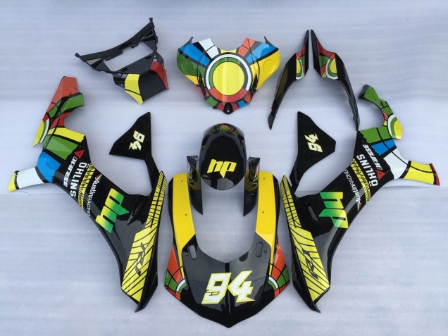 2015-2019 Yamaha YZF 1000 R1 Motorcycle Fairings - White Blue Green Yellow Red Color Wheel 94 UK Manufacturers