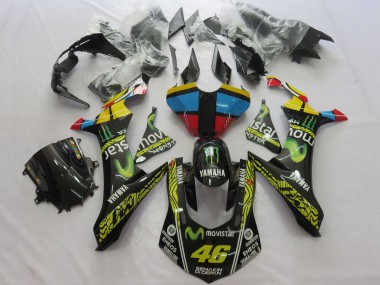 2015-2019 Yamaha YZF 1000 R1 Motorcycle Fairings - Yellow Blue Red Black Green Monster MoviStar Semakin Didepan ENEOS 46 UK Manufacturers
