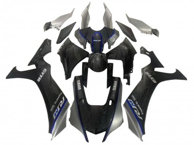 2020-2025 Yamaha YZF 1000 R1 Motorcycle Fairings - Faux Carbon Fiber Silver Blue UK Manufacturers