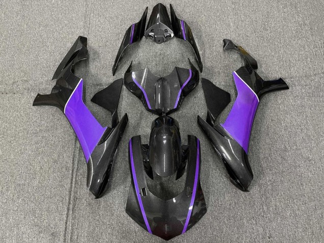 2020-2025 Yamaha YZF 1000 R1 Motorcycle Fairings - Faux Carbon Fiber Purple UK Manufacturers