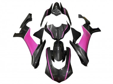 2020-2025 Yamaha YZF 1000 R1 Motorcycle Fairings - Faux Carbon Fiber Pink UK Manufacturers