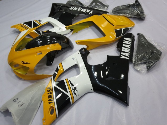 1998-1999 Yamaha YZF 1000 R1 Motorcycle Fairings - Yellow White Glossy Black UK Manufacturers
