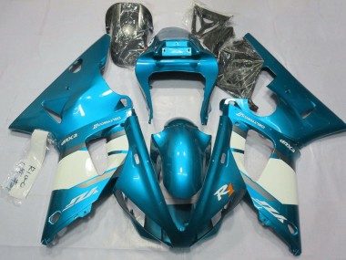 2000-2001 Yamaha YZF 1000 R1 Motorcycle Fairings - Blue White Silver UK Manufacturers