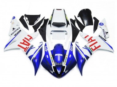 2002-2003 Yamaha YZF 1000 R1 Motorcycle Fairings - White Blue Red Fiat Motul UK Manufacturers