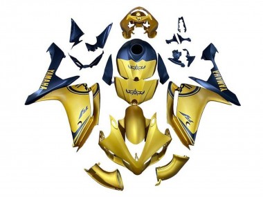 2007-2008 Yamaha YZF 1000 R1 Motorcycle Fairings - Gold Blue UK Manufacturers