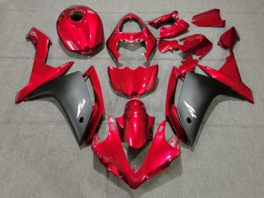 2007-2008 Yamaha YZF 1000 R1 Motorcycle Fairings - Red Matte Black UK Manufacturers