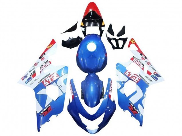 2004-2005 Suzuki GSXR 600 / GSXR 750 Motorcycle Fairings - Blue White Red Motul UK Manufacturers