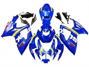 2006-2007 Suzuki GSXR 600 / GSXR 750 Motorcycle Fairings - Blue White Yellow Red Ecstar UK Manufacturers