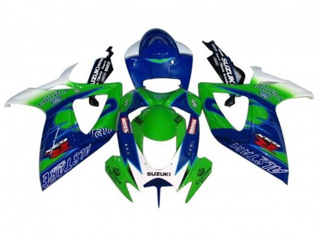 2006-2007 Suzuki GSXR 600 / GSXR 750 Motorcycle Fairings - White Blue Green Alstare UK Manufacturers