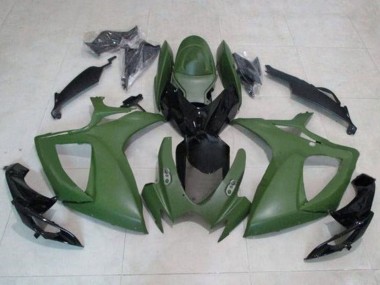 2006-2007 Suzuki GSXR 600 / GSXR 750 Motorcycle Fairings - Army Green Glossy Black UK Manufacturers