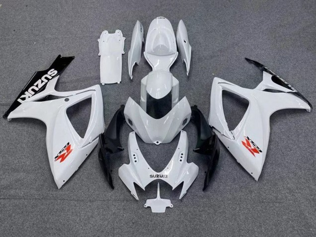 2006-2007 Suzuki GSXR 600 / GSXR 750 Motorcycle Fairings - White Black Red UK Manufacturers