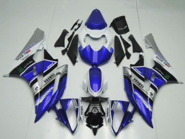 2006-2007 Yamaha YZF R6 Motorcycle Fairings - White Blue Silver Black ENEOS Monster UK Manufacturers