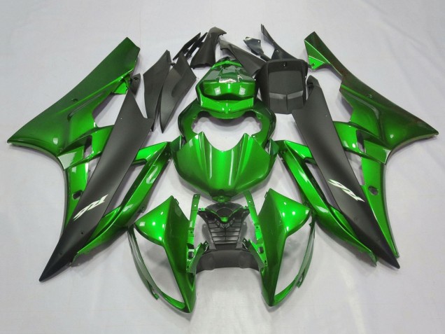 2006-2007 Yamaha YZF R6 Motorcycle Fairings - Green Matte Black UK Manufacturers