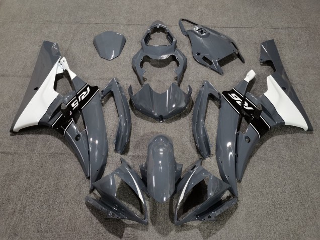 2006-2007 Yamaha YZF R6 Motorcycle Fairings - Nardo Grey White Black UK Manufacturers