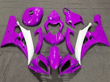 2006-2007 Yamaha YZF R6 Motorcycle Fairings - Purple White UK Manufacturers