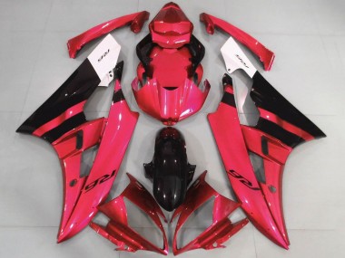 2006-2007 Yamaha YZF R6 Motorcycle Fairings - White Red Glossy Black UK Manufacturers