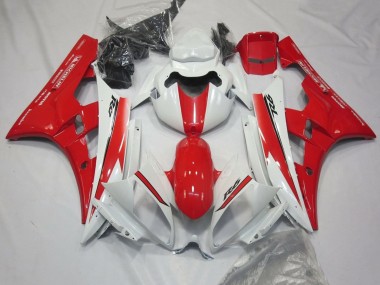 2006-2007 Yamaha YZF R6 Motorcycle Fairings - White Red Motul Michelin UK Manufacturers