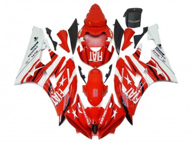 2006-2007 Yamaha YZF R6 Motorcycle Fairings - White Red Fiat Star Michelin Motul UK Manufacturers