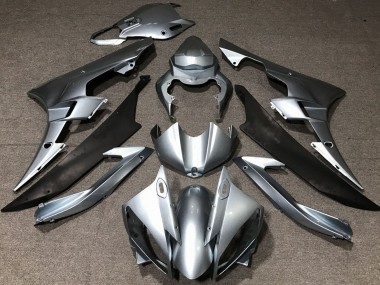 2006-2007 Yamaha YZF R6 Motorcycle Fairings - Silver Matte Black UK Manufacturers