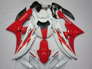 2006-2007 Yamaha YZF R6 Motorcycle Fairings - White Red UK Manufacturers