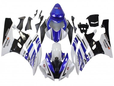 2006-2007 Yamaha YZF R6 Motorcycle Fairings - White Blue Black ENEOS Yamalube UK Manufacturers