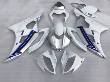 2006-2007 Yamaha YZF R6 Motorcycle Fairings - White Silver Blue Black UK Manufacturers