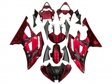 2008-2016 Yamaha YZF R6 Motorcycle Fairings - Red Black Stripe UK Manufacturers