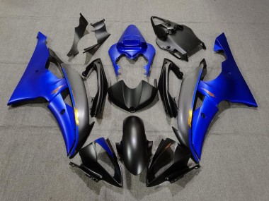 2008-2016 Yamaha YZF R6 Motorcycle Fairings - Blue Matte Black Yellow Decals UK Manufacturers