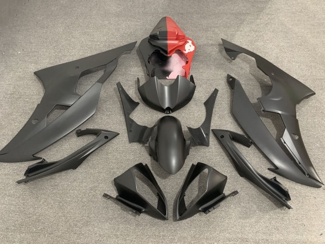 2008-2016 Yamaha YZF R6 Motorcycle Fairings - Red Matte Black UK Manufacturers