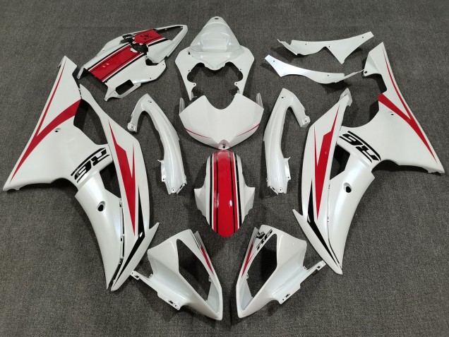 2008-2016 Yamaha YZF R6 Bike Fairings - Pearl White Red UK Manufacturers